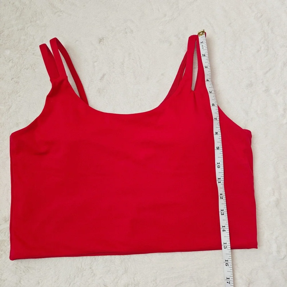 MPG Sport Bra Tank Hot Pink Built In Bra Tank Top Asymmetrical Cutout Crop Large